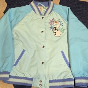 Disney Light Blue Kids Puffer Jacket with Embroidered Character